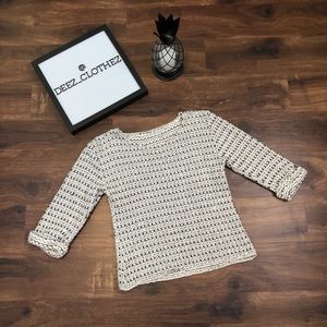 Black and White Striped Knit Sweater